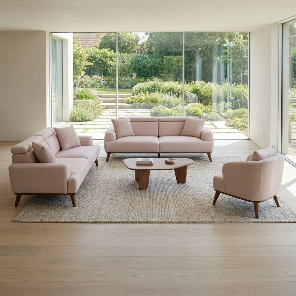 Bella Blush Pink 07 Set Sofa Sofa Armchair