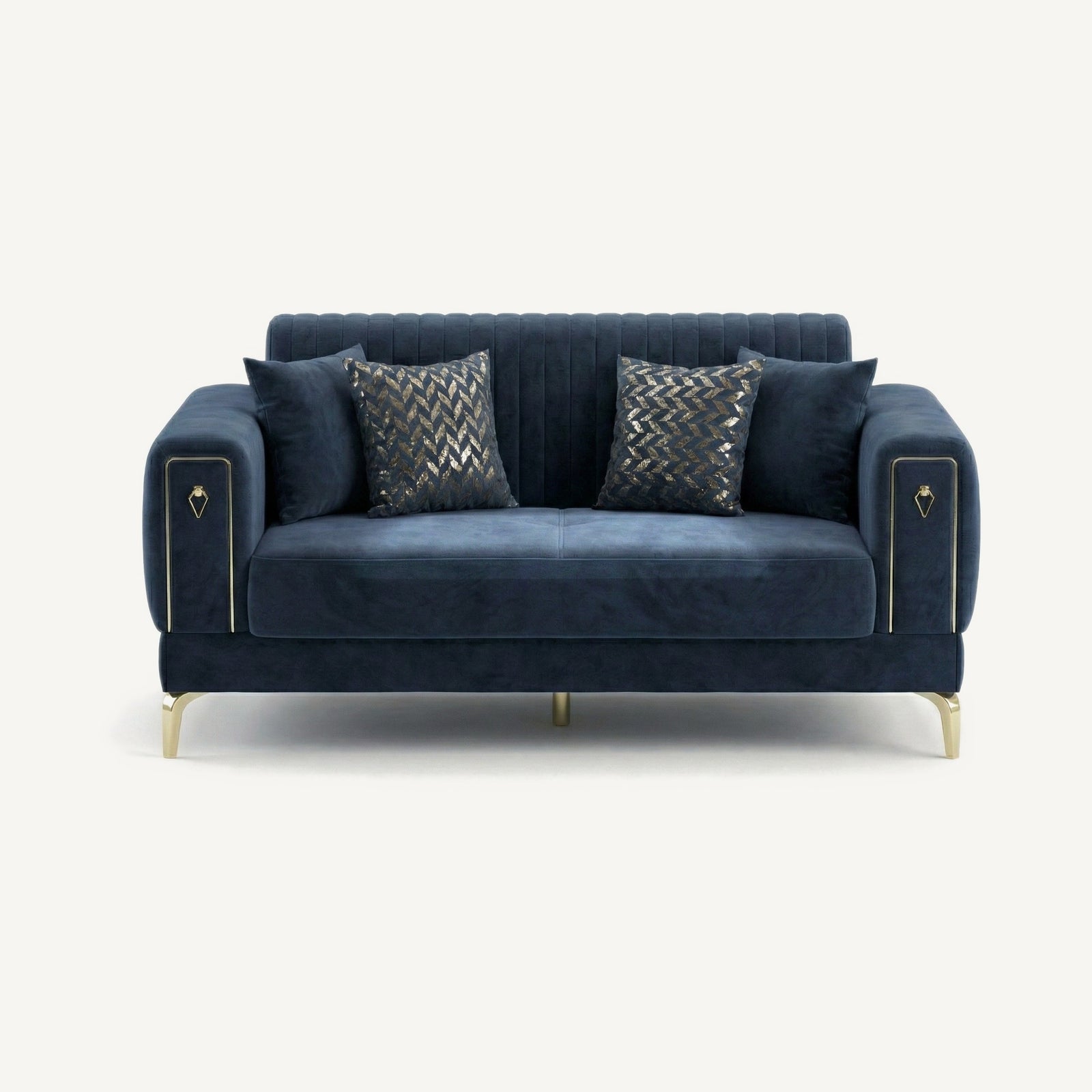 Gloria Loveseat Navy Blue Luna 19