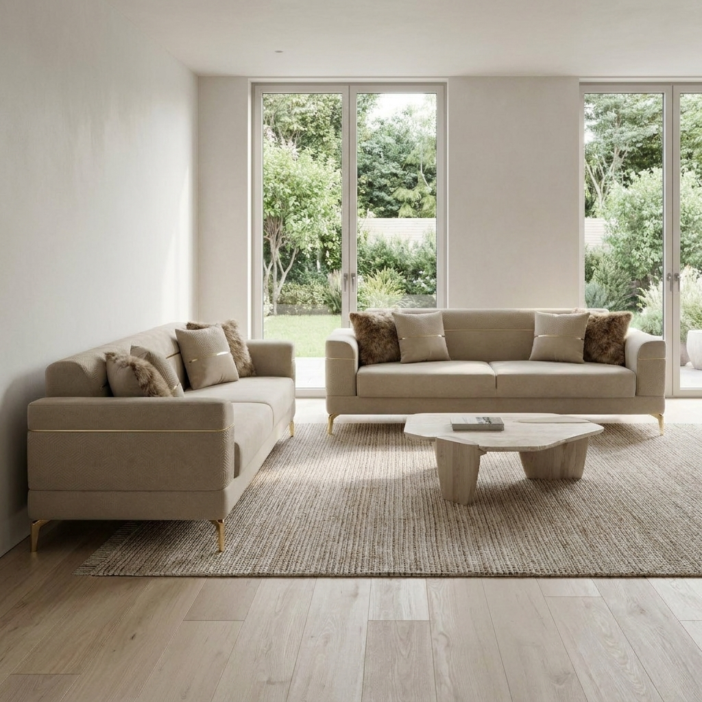Lumina Beige Grance 02 10 Set Sofa Sofa