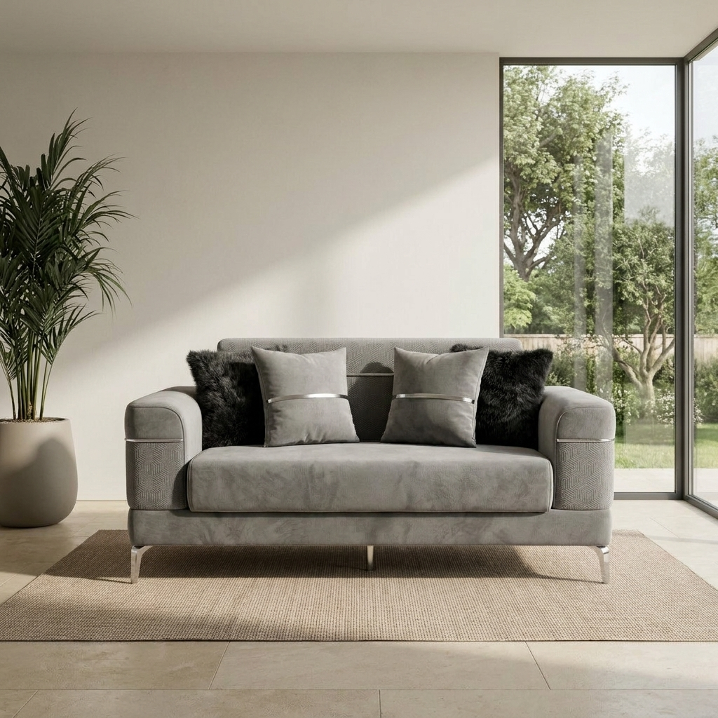 Lumina Gray Grance 17 04 Loveseat Room2