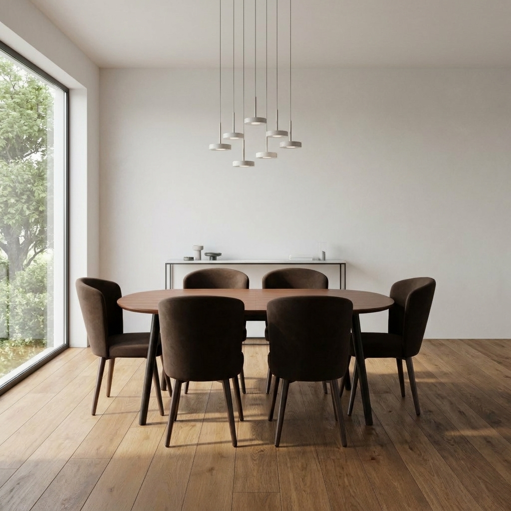 Masa 1 Dining Set Walnut Brown 03 Room3 Straight