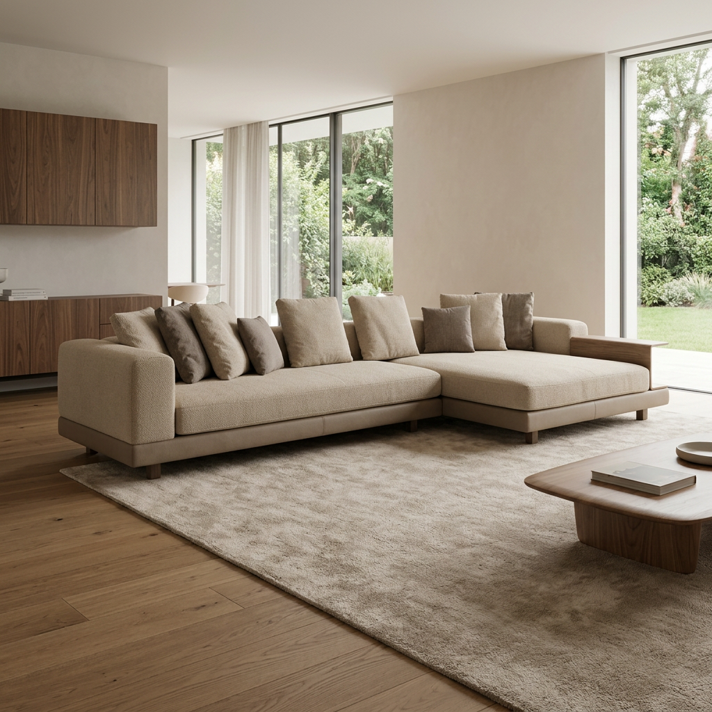 Morgan Sectional Beige 06 ThreeQuarter Left