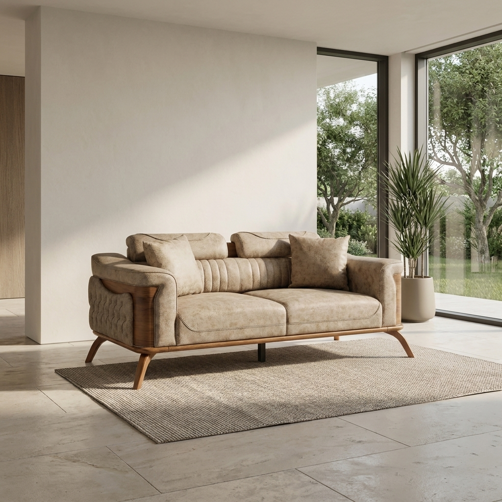 Violet Beige Zen 11 04 Loveseat Room2