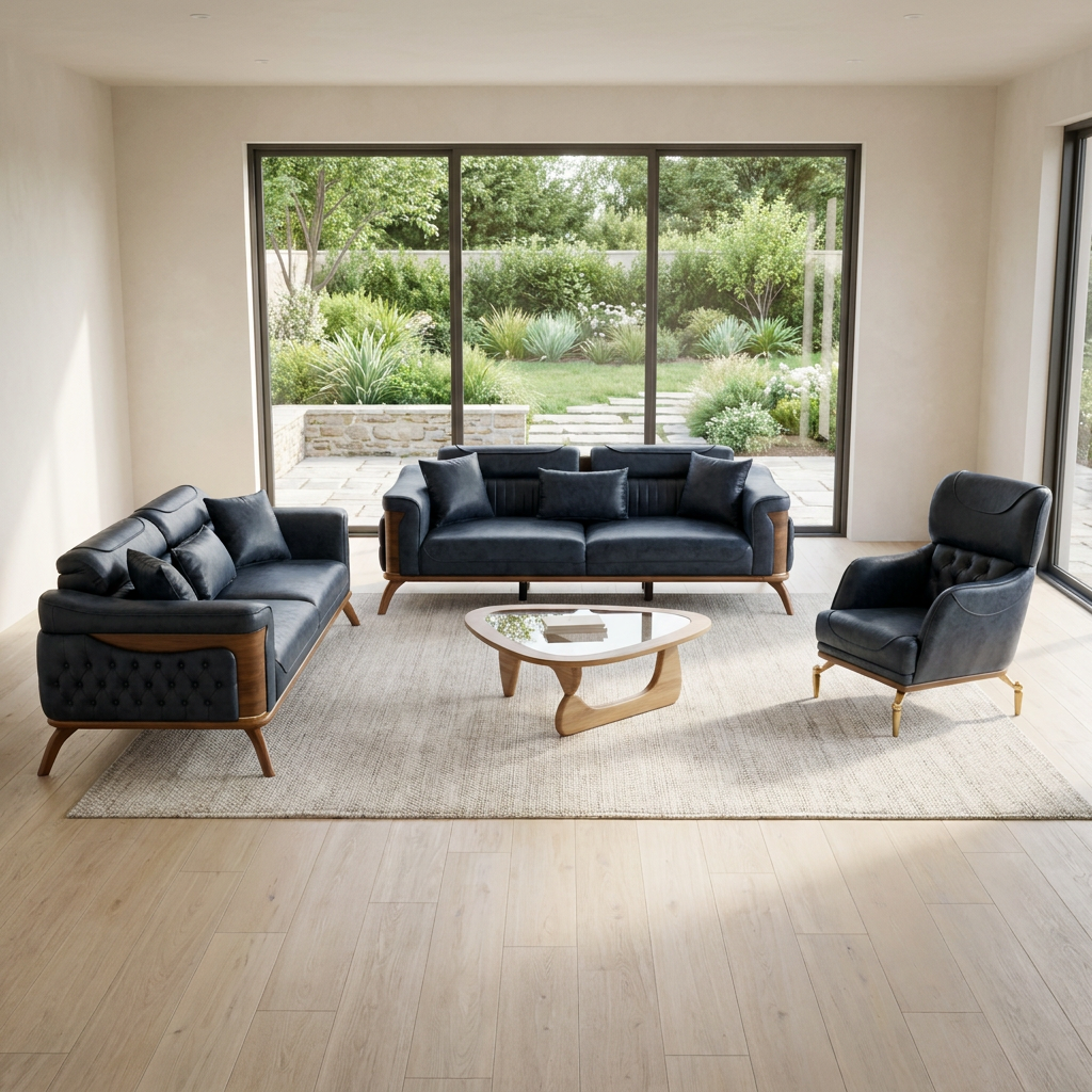 Violet Navy Blue Zen 05 11 Set Sofa Sofa Armchair