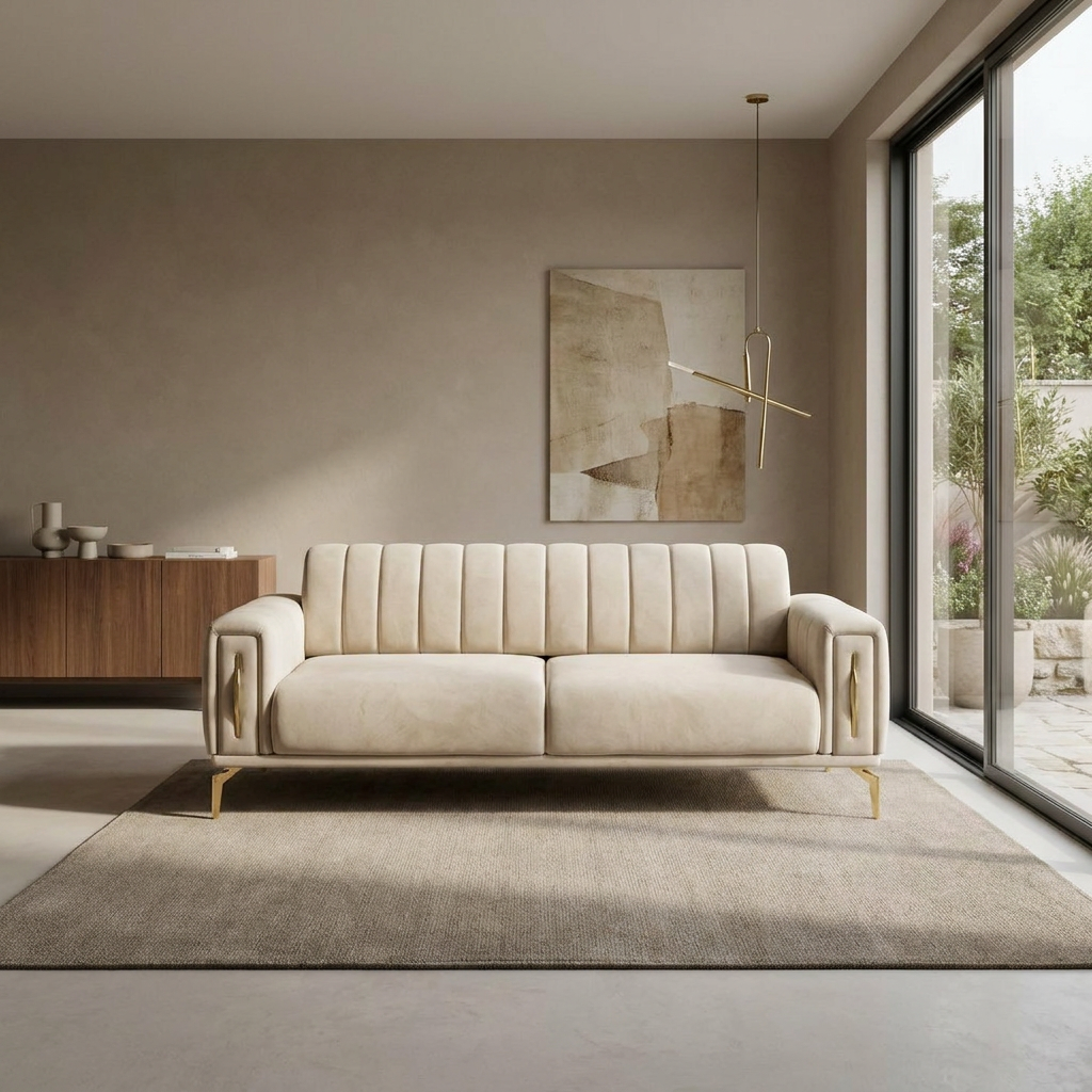Zumrut Line Light Beige Baby Face 02 02 Sofa Room2