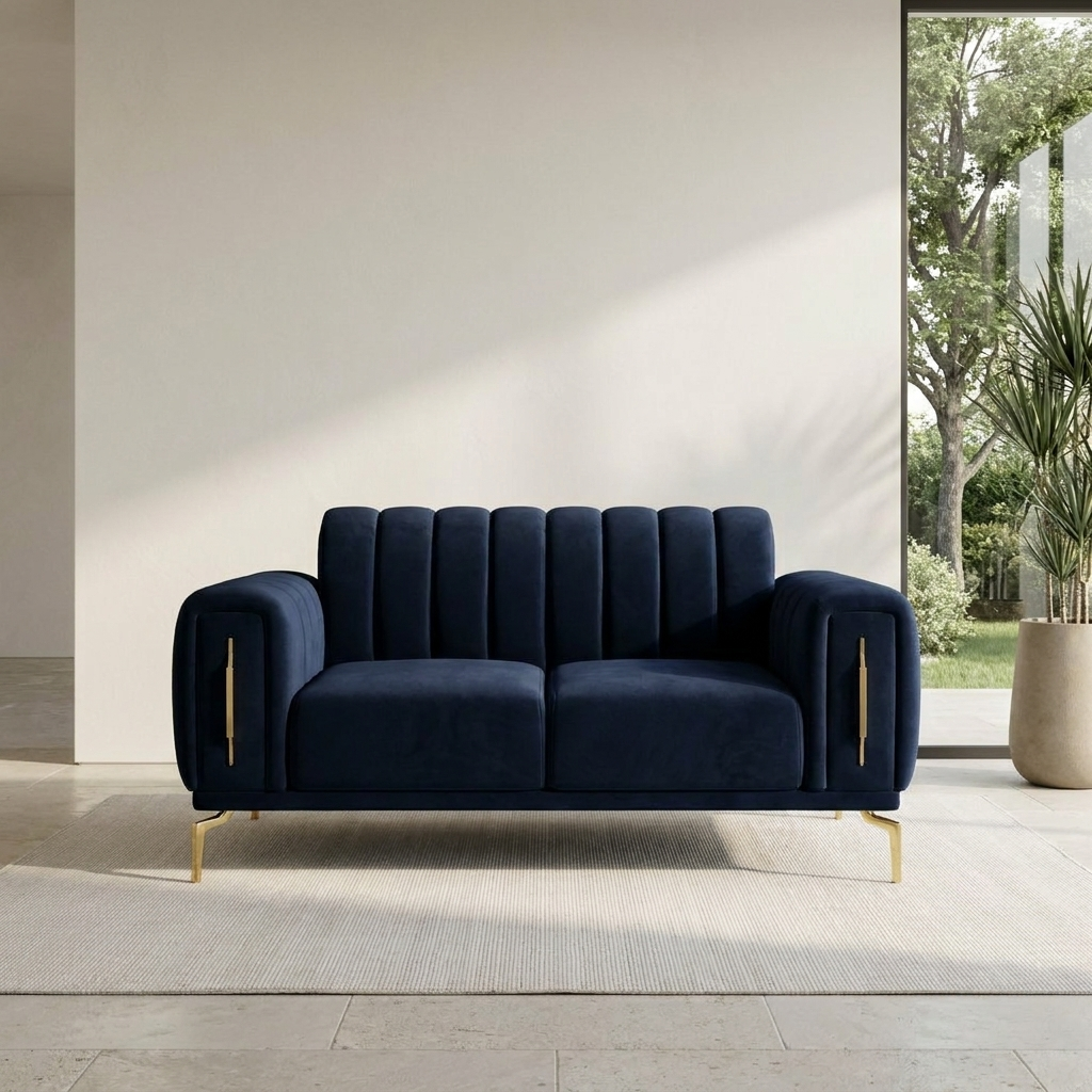 Zumrut Line Navy Blue Baby Face 20 04 Loveseat Room2