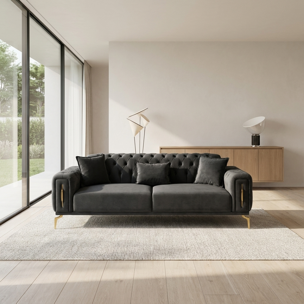 Aspendos Dark Gray Baby Face 20 01 Sofa Room1