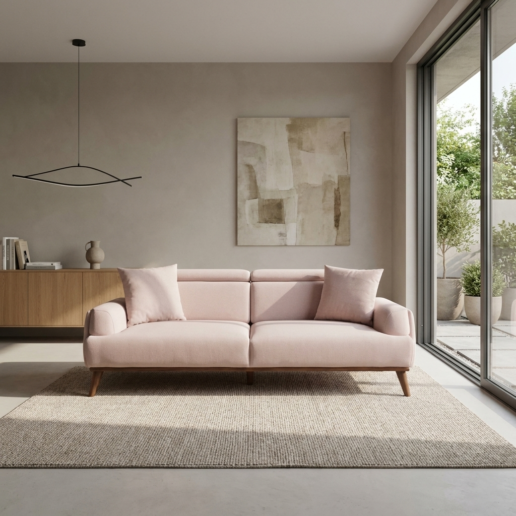 Bella Blush Pink 02 Sofa Room2