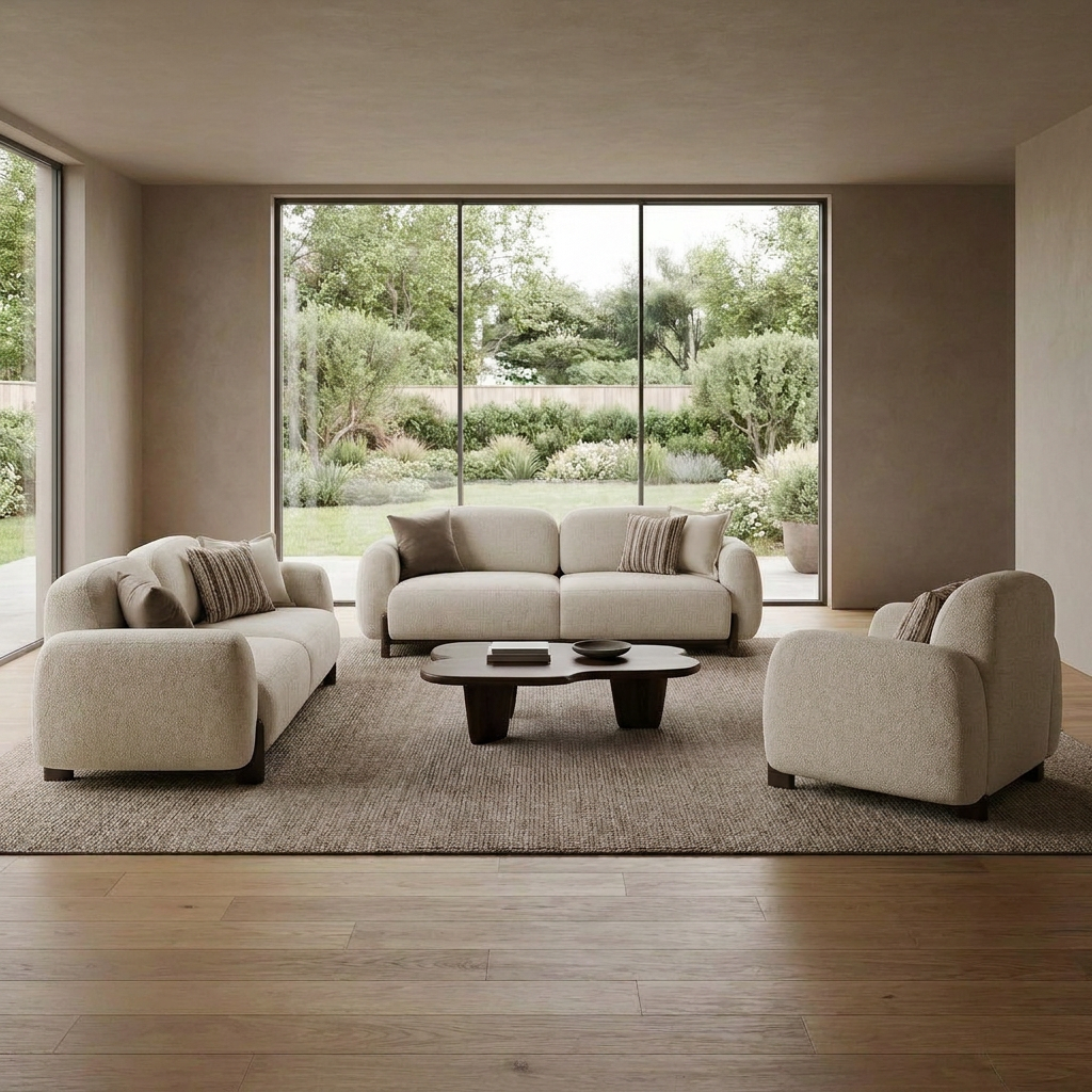 Biga Greige 08 Set Sofa Loveseat Armchair