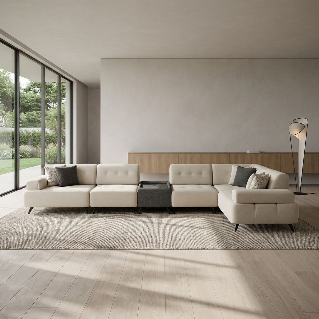 Buca Sectional Beige KYS BF 02 01 Room1 Straight