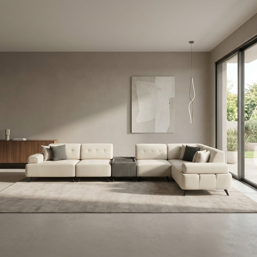 Buca Sectional Beige KYS BF 02 02 Room2 Straight