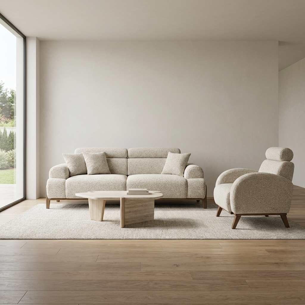 Diana Flecked 05 Set Sofa Armchair