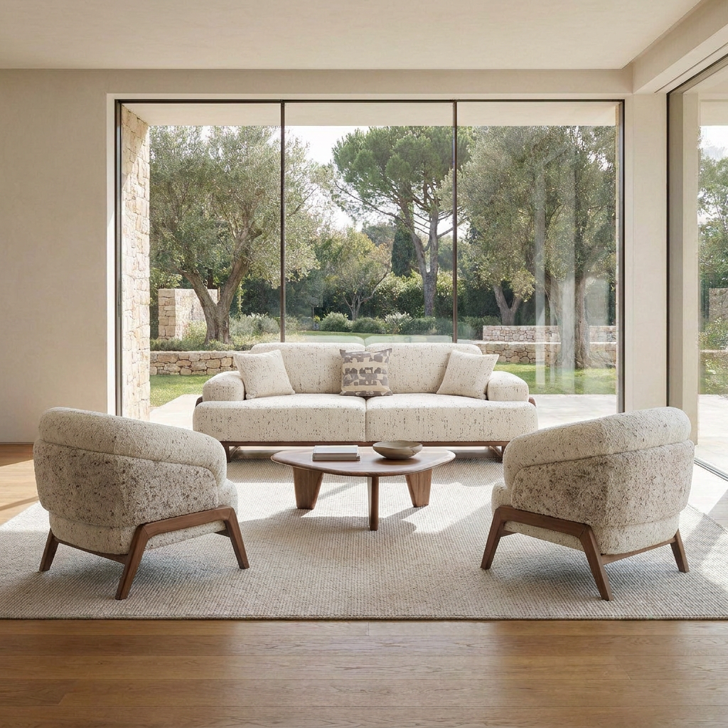 Dolphin Cream 06 Set Sofa 2Armchairs