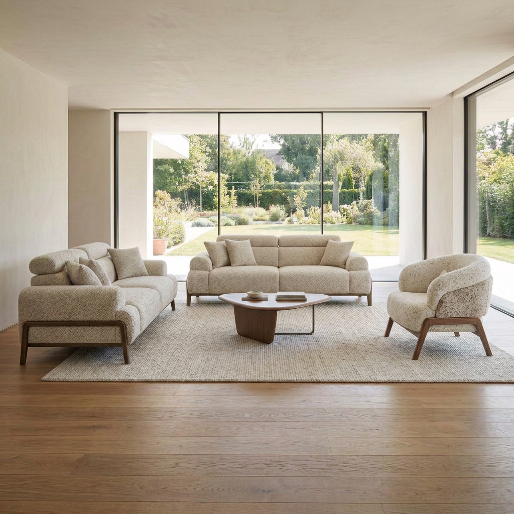 Dolphin Cream 08 Set Sofa Sofa Armchair