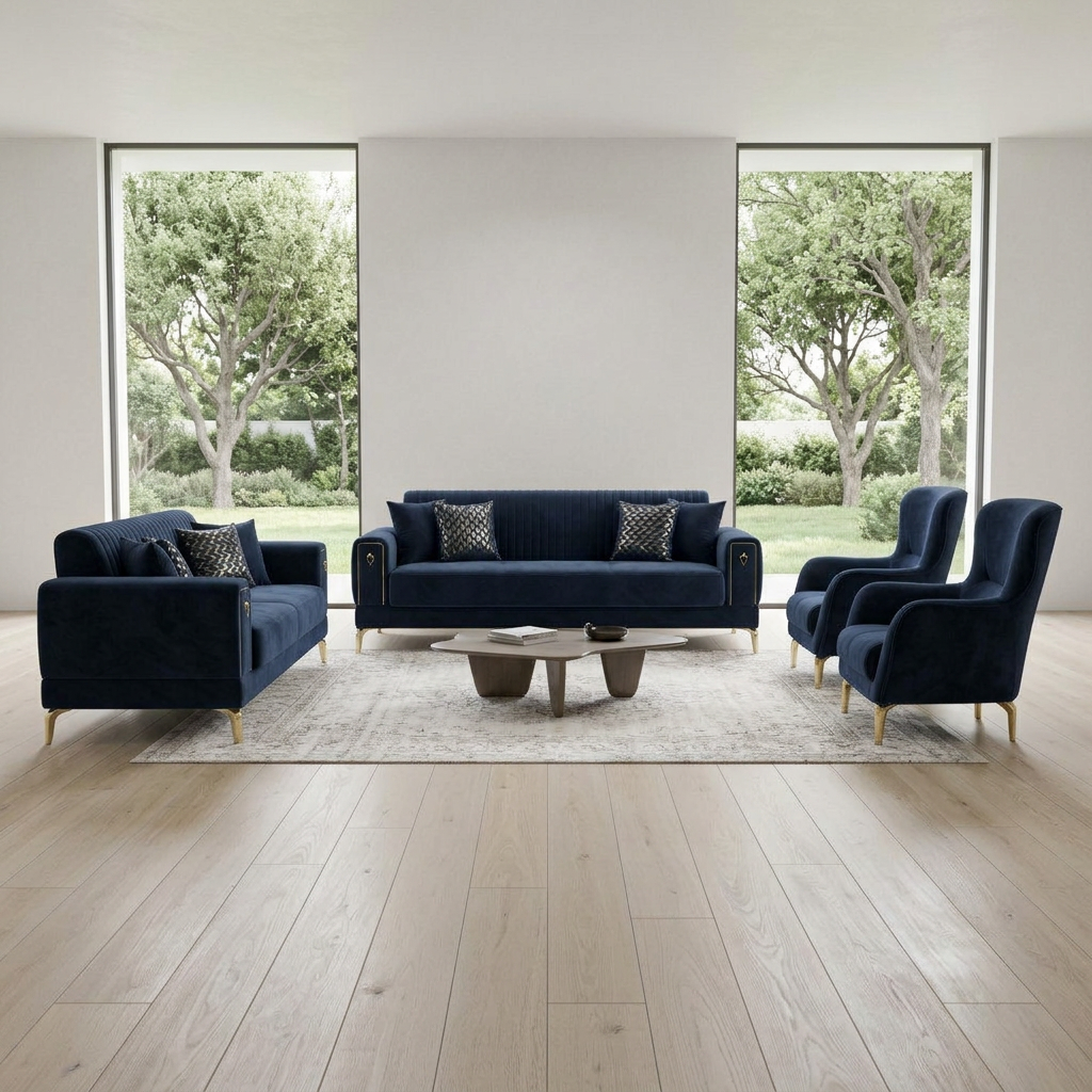 Gloria Navy Blue 12 Set Full Suite