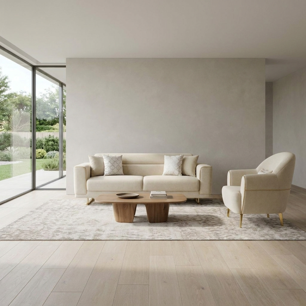 Icona Cream Holland 01 07 Set Sofa Armchair