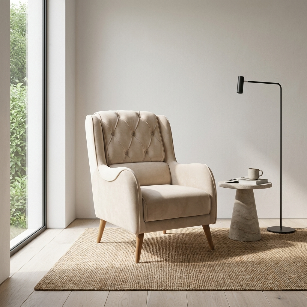 Katre Beige KYS BF 02 05 Armchair Room1