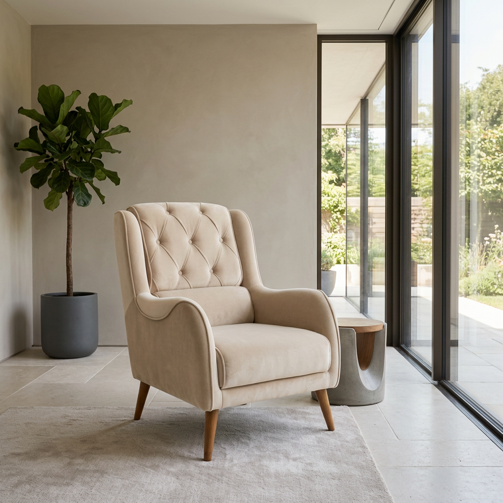 Katre Beige KYS BF 02 06 Armchair Room2