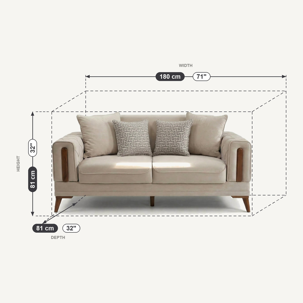 Katre Dimensions 2 Seater