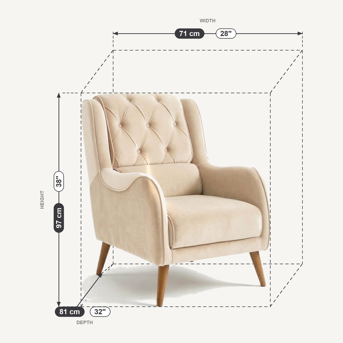 Katre Dimensions Armchair