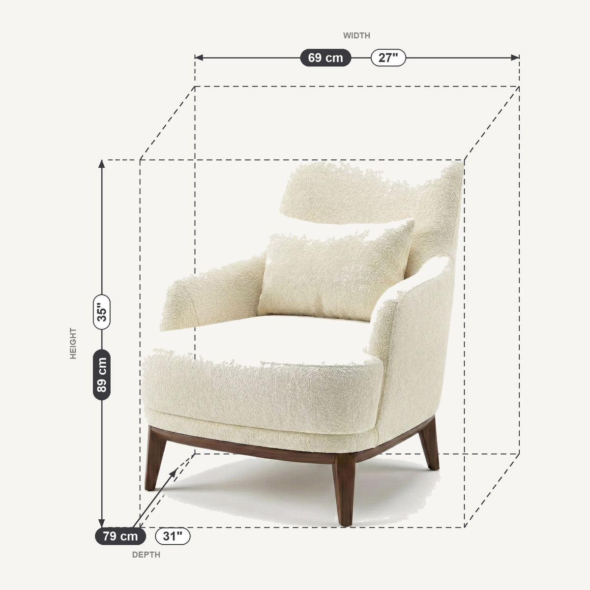 Lara Dimensions Armchair