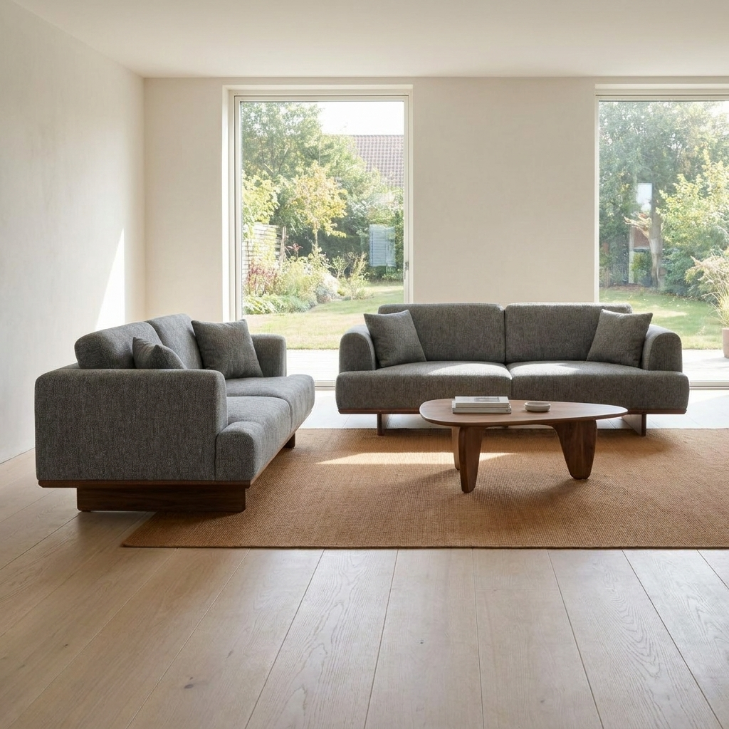 Lara Gray LIZBON 271 GRI 08 Set Sofa Loveseat