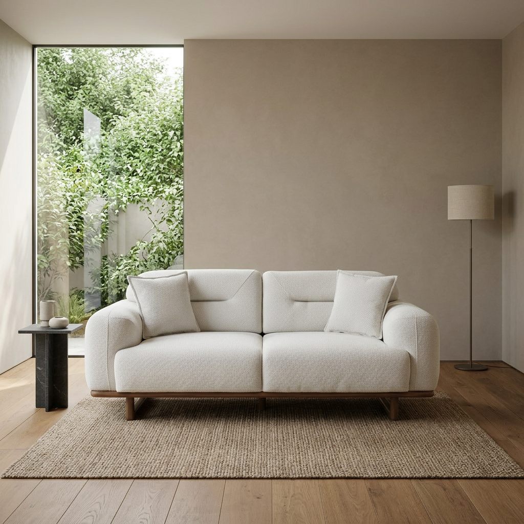 Lotus White Punto 01 03 Loveseat Room1