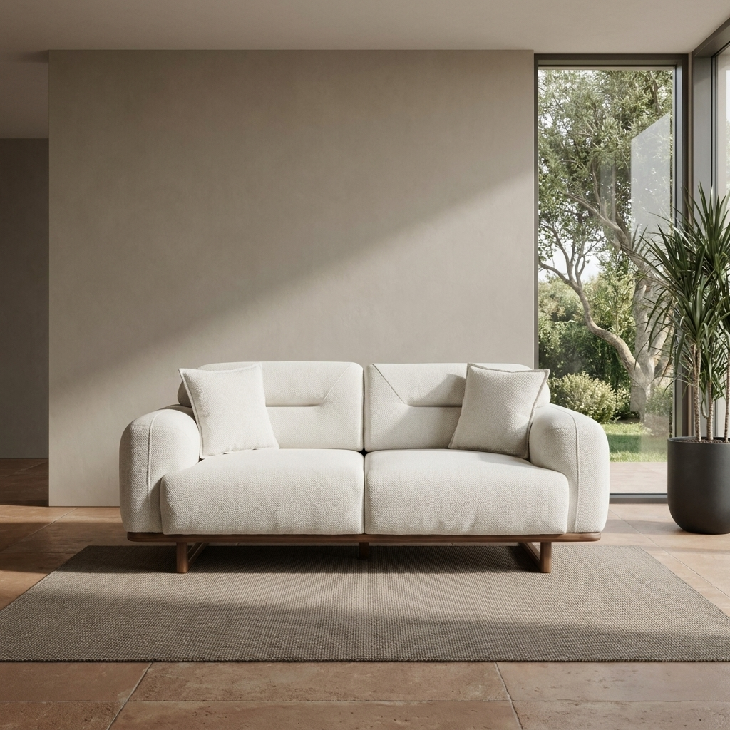 Lotus White Punto 01 04 Loveseat Room2