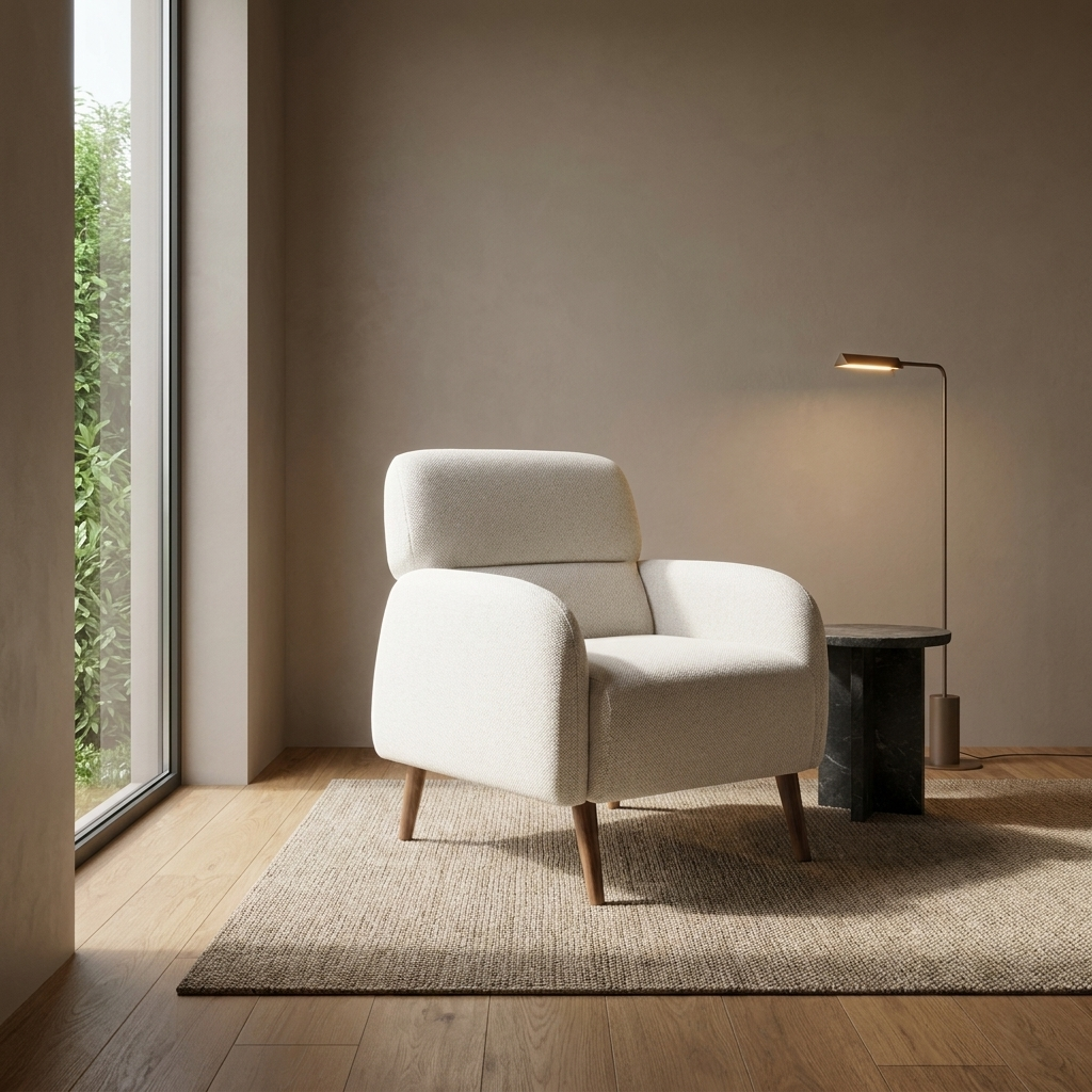 Lotus White Punto 01 05 Armchair Room1