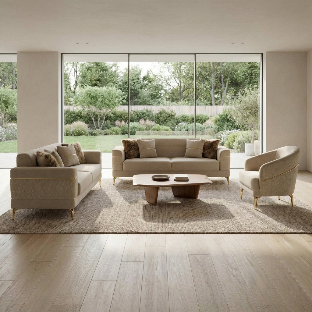 Lumina Beige Grance 02 11 Set Sofa Sofa Armchair
