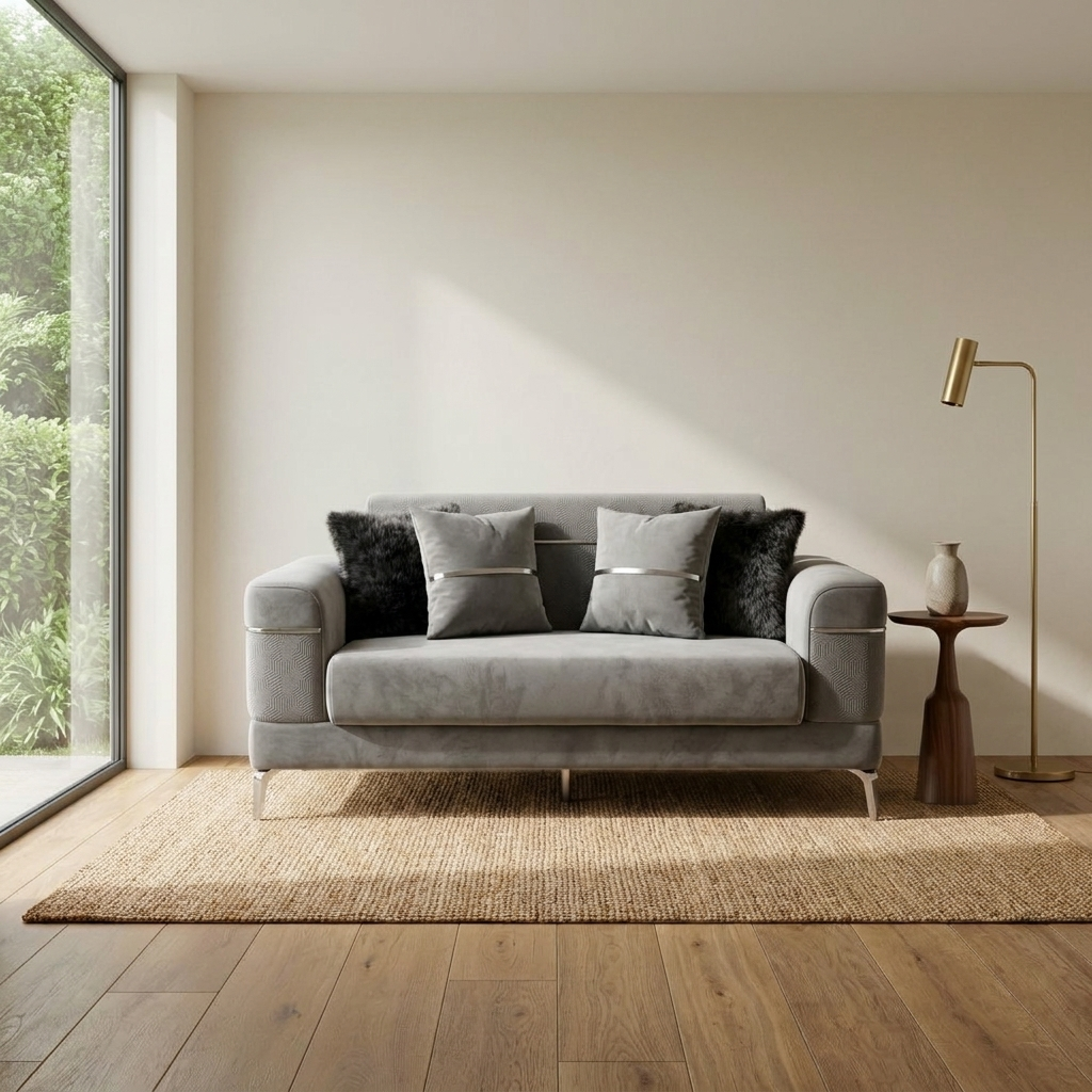 Lumina Gray Grance 17 03 Loveseat Room1