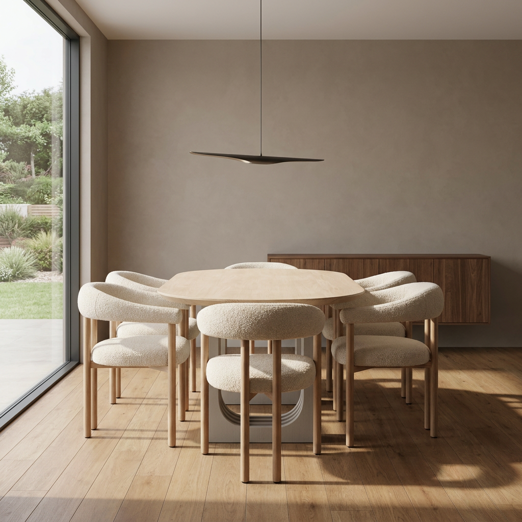 Masa 3 Dining Set Cream Oak 01 Room1 Straight