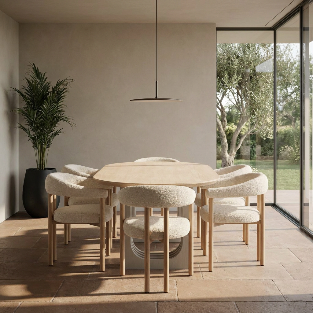 Masa 3 Dining Set Cream Oak 04 Room4 Straight
