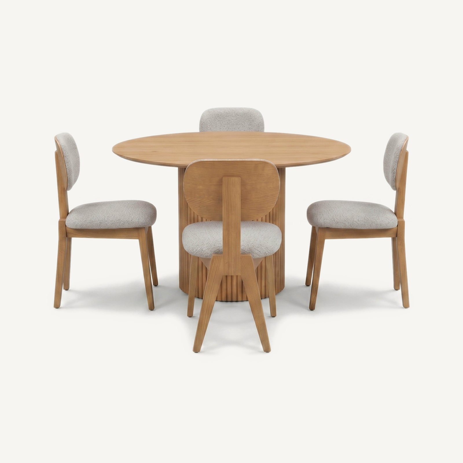 Masa 4 Dining Set Oak Gray