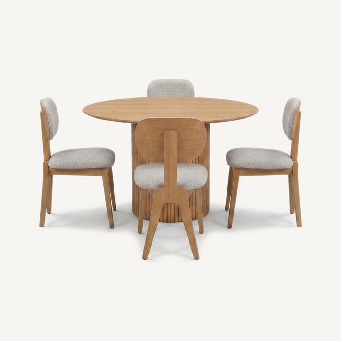 Masa 4 Dining Set Oak Gray