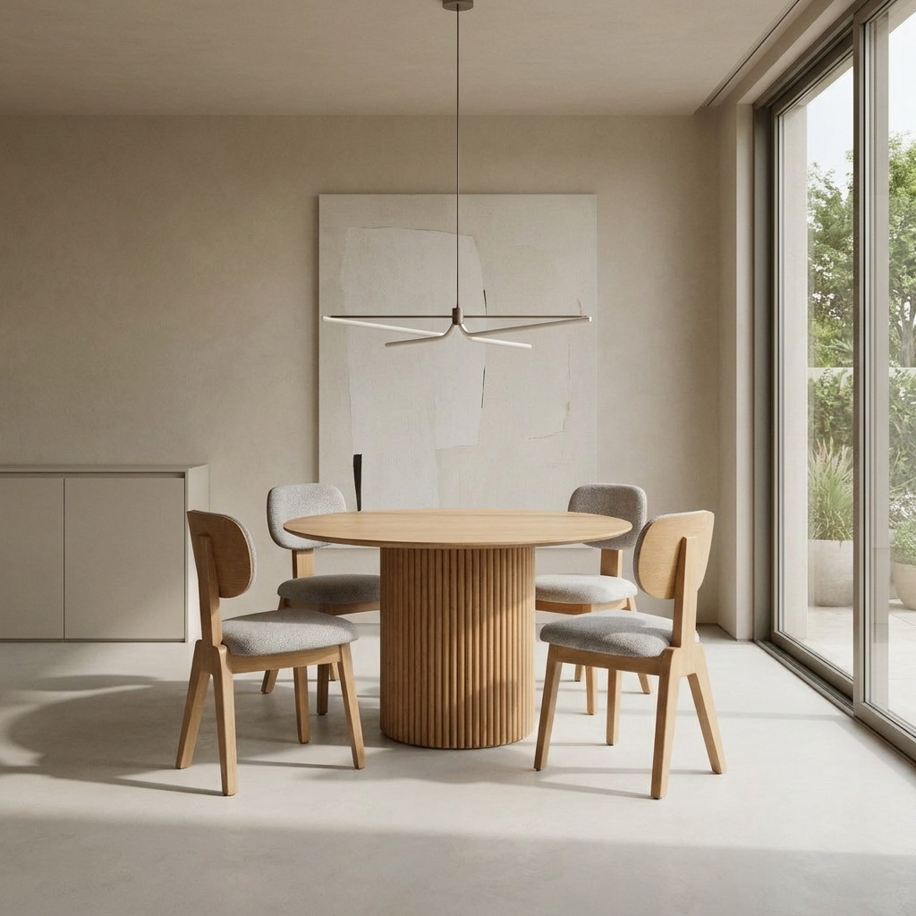Masa 4 Dining Set Oak Gray 02 Room2 Straight