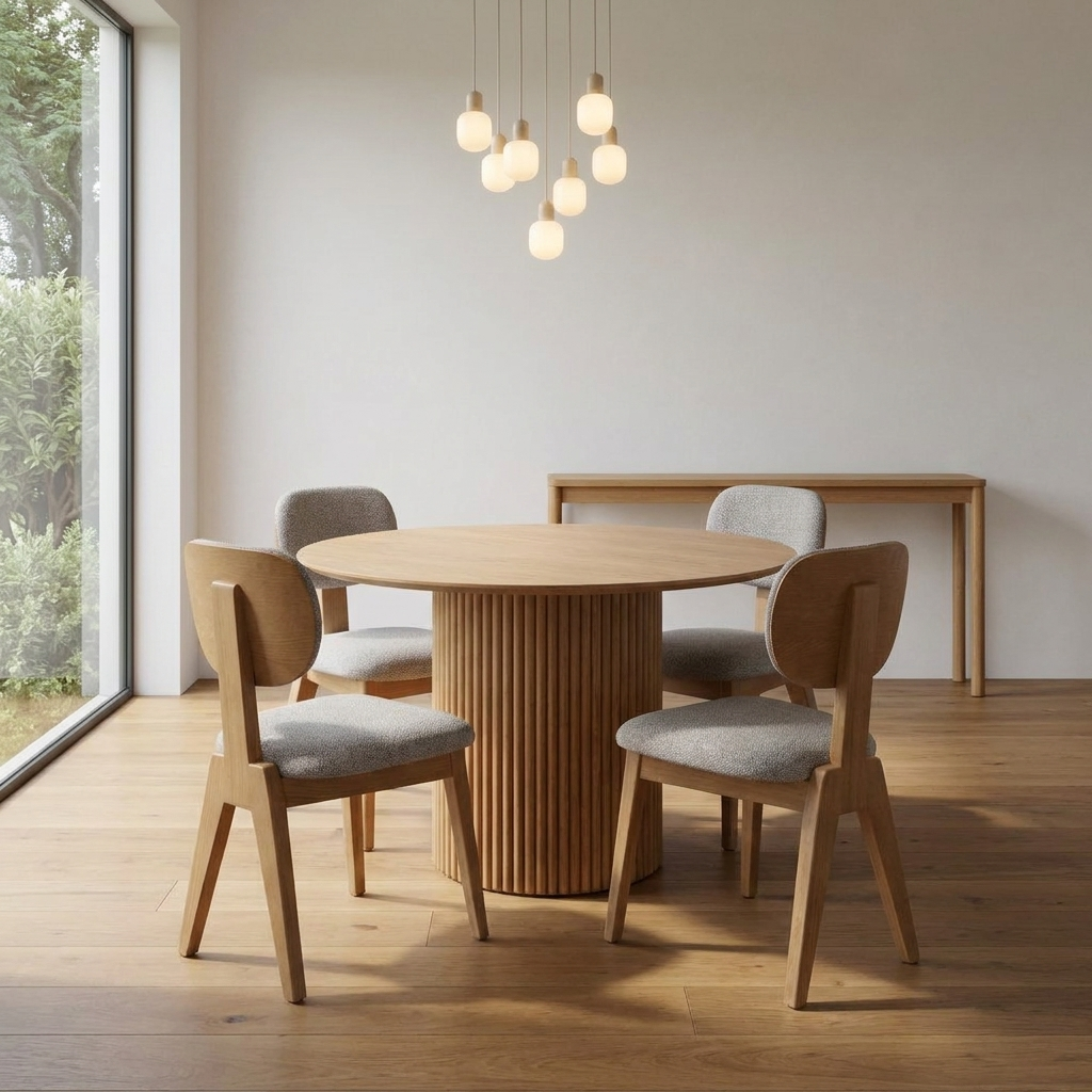 Masa 4 Dining Set Oak Gray 03 Room3 Straight