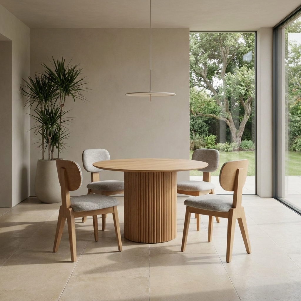 Masa 4 Dining Set Oak Gray 04 Room4 Straight
