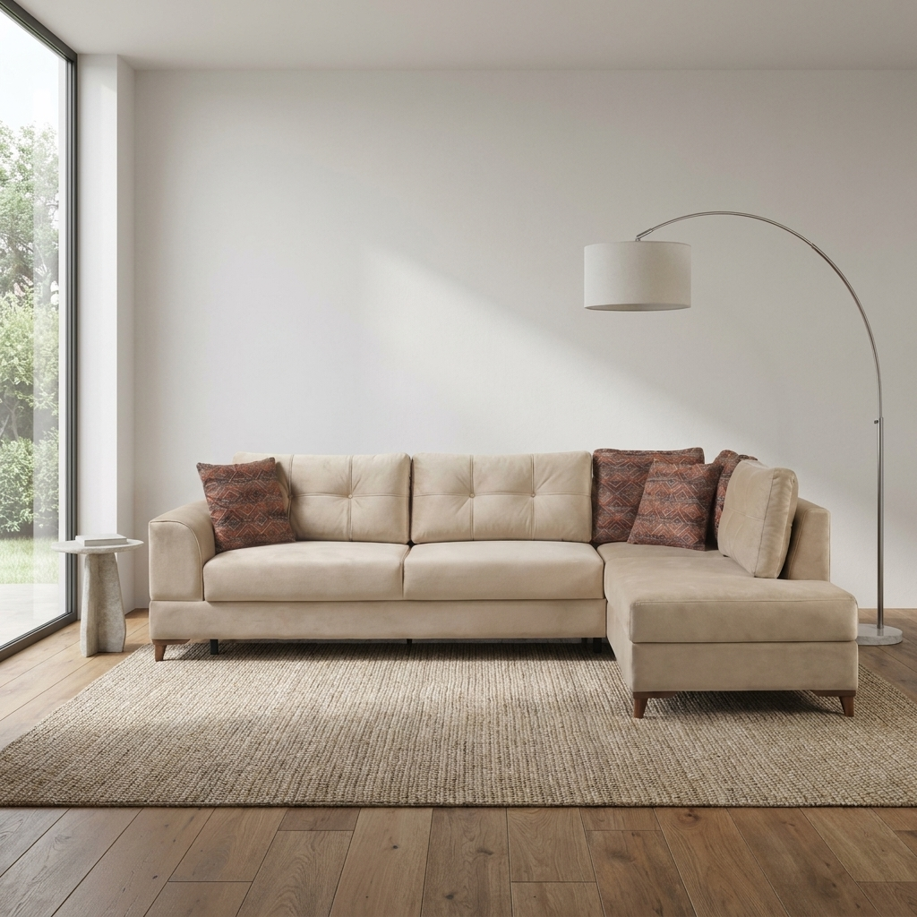 Merve Sectional Beige Baby Face 02 03 Room3 Straight