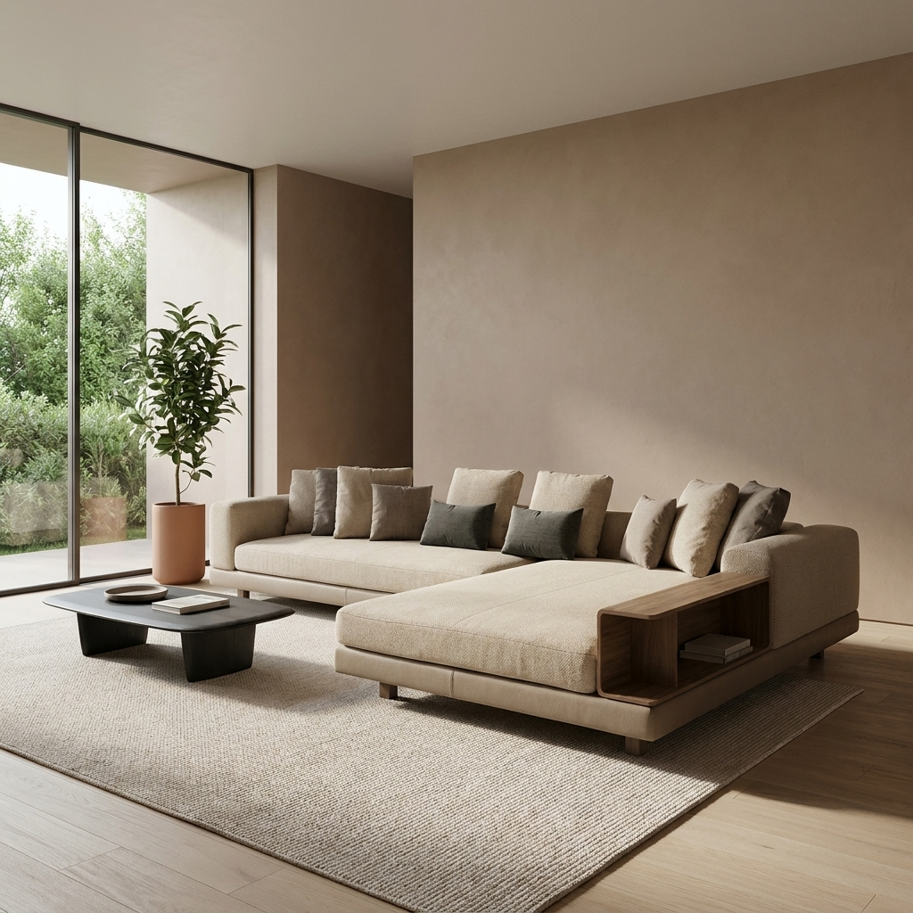 Morgan Sectional Beige 07 ThreeQuarter Right