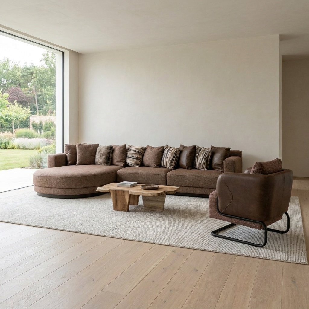 Picasso Brown KRBRW17 07 Set Sectional Armchair