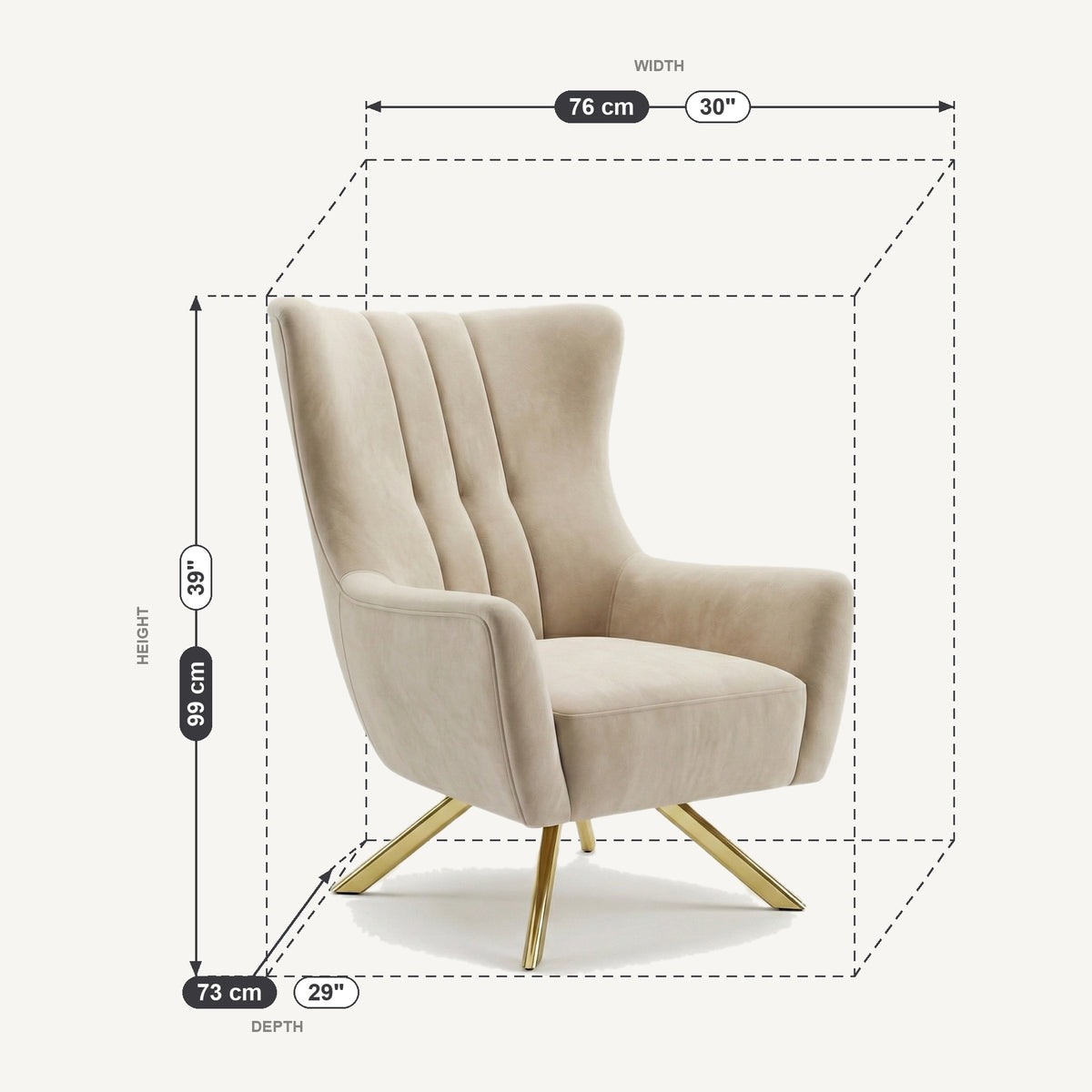 Senna Dimensions Armchair