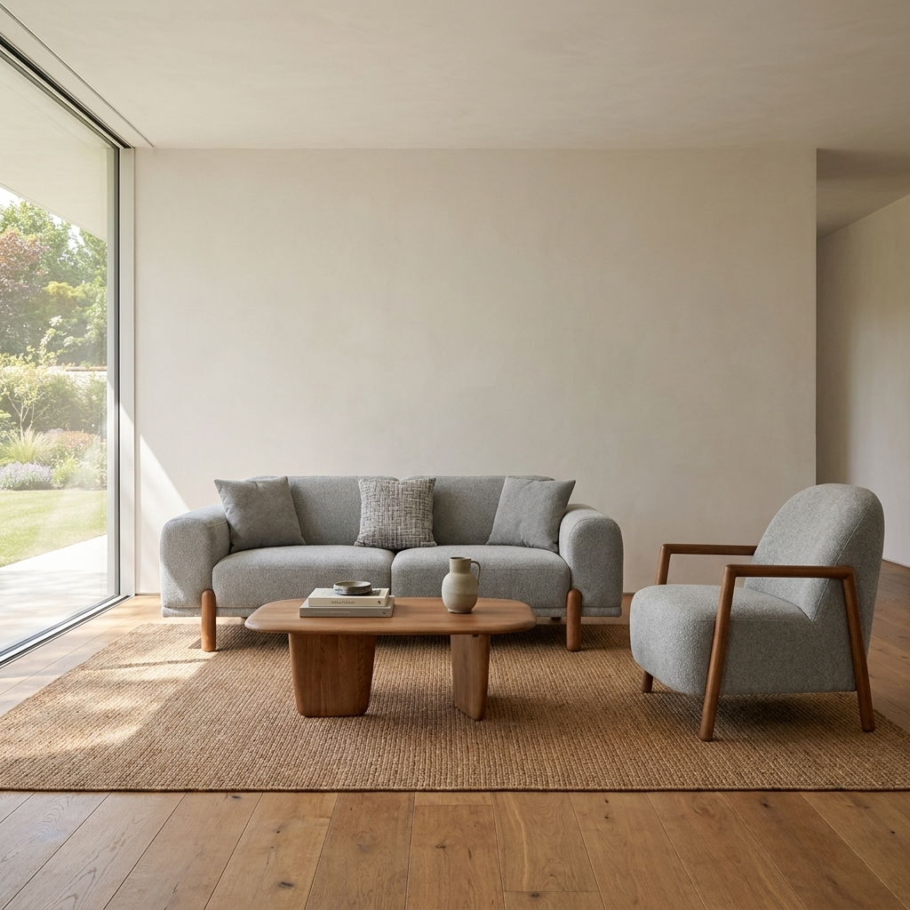 Soft Gray Verena 16002 05 Set Sofa Armchair