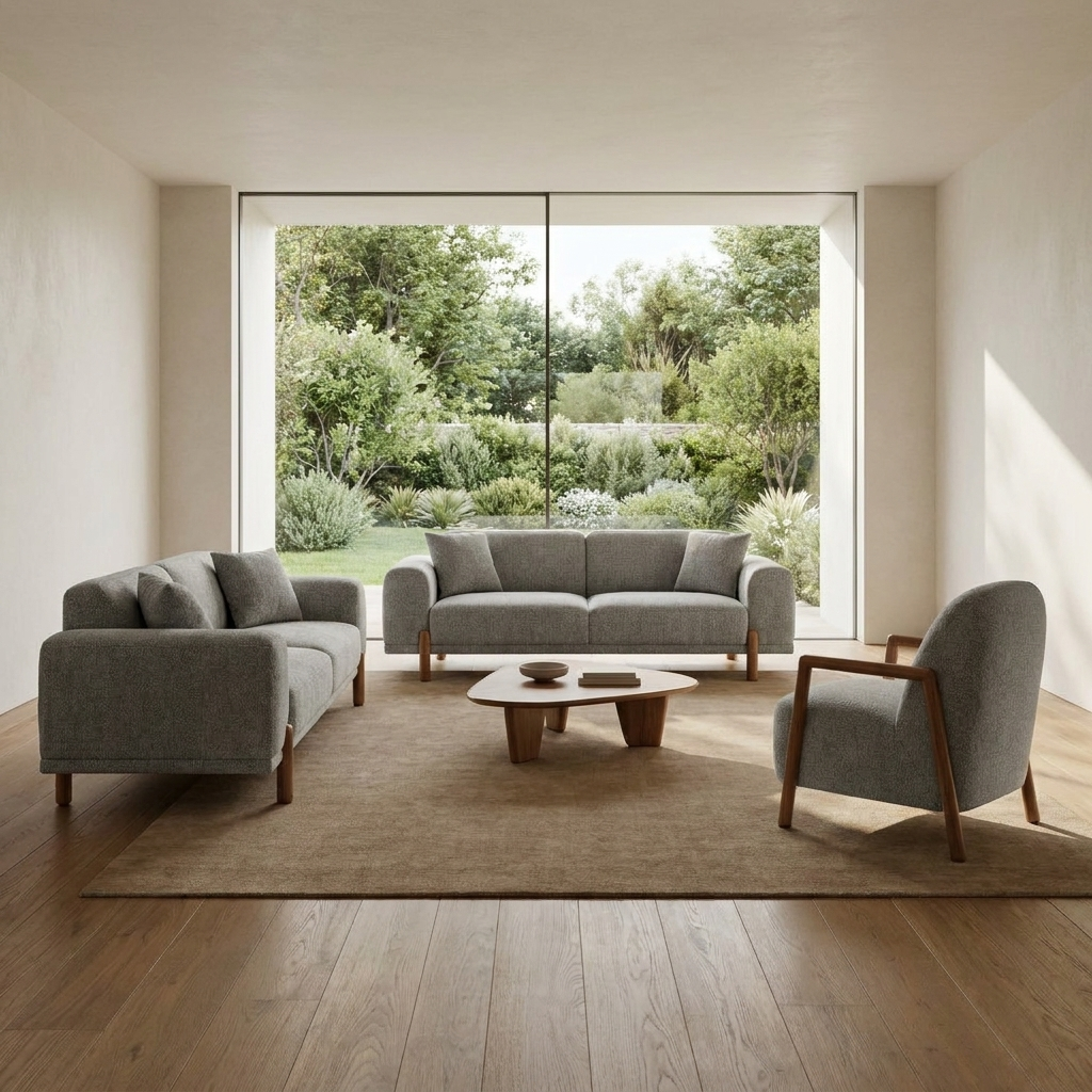 Soft Gray Verena 16002 07 Set Sofa Sofa Armchair