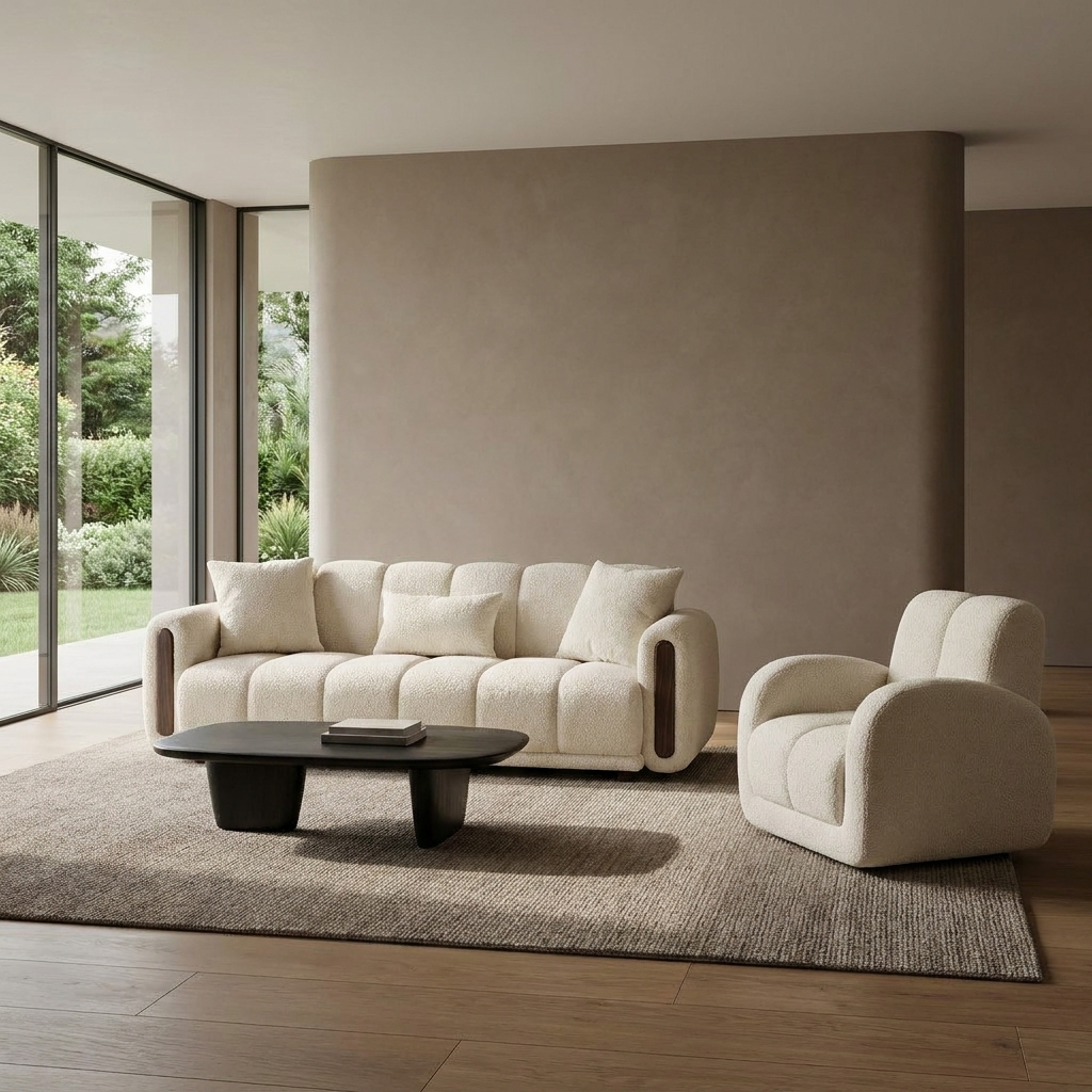 Terra Cream 07 Set Sofa Armchair