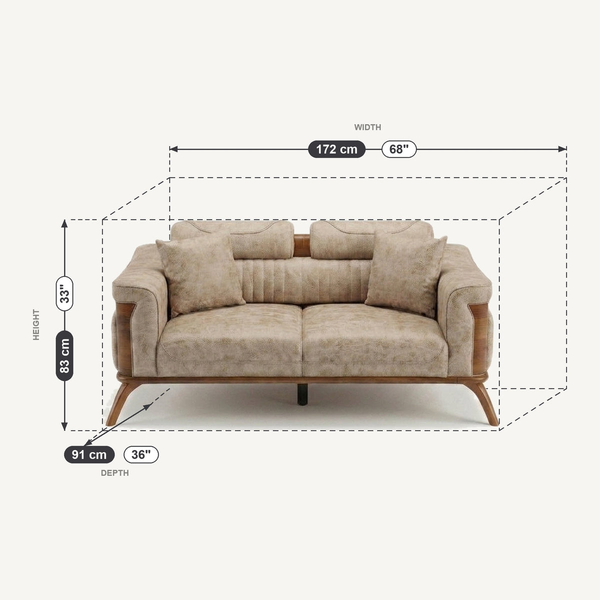 Violet Dimensions 2 Seater