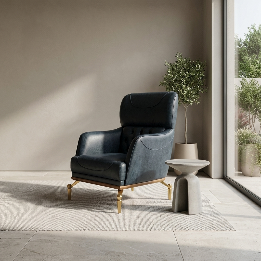 Violet Navy Blue Zen 05 06 Armchair Room2