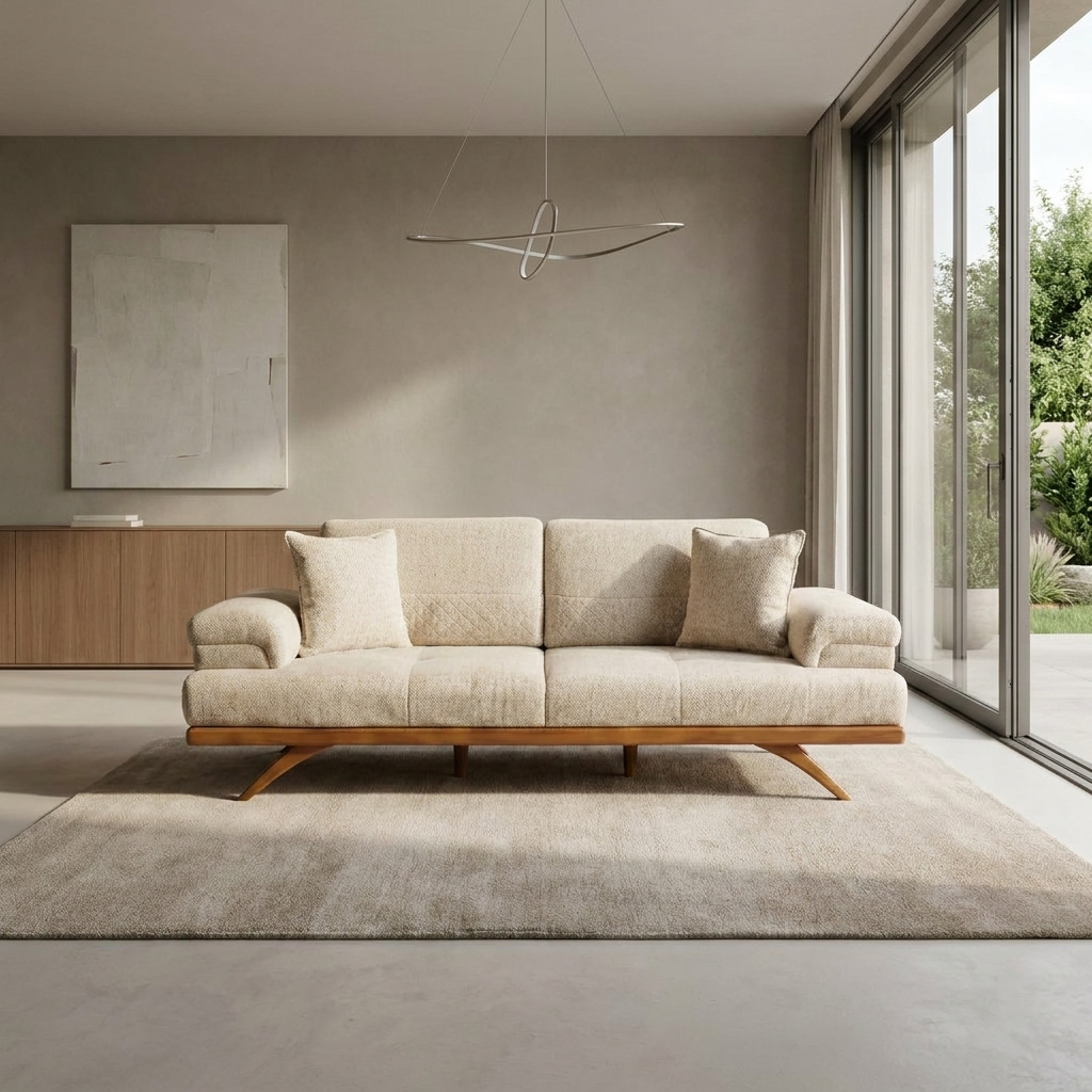 Visto Beige Nova 792 02 Sofa Room2