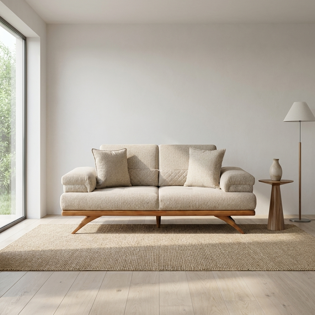 Visto Beige Nova 792 03 Loveseat Room1