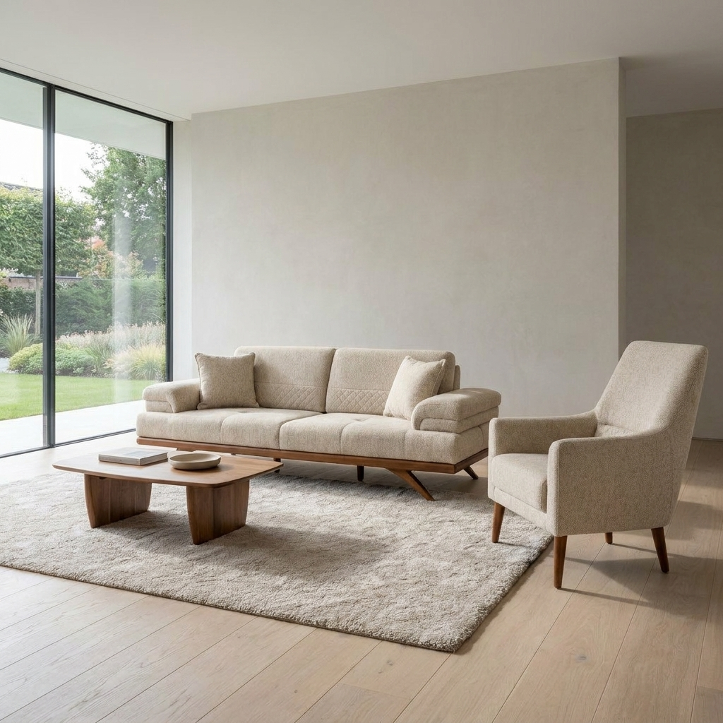 Visto Beige Nova 792 07 Set Sofa Armchair